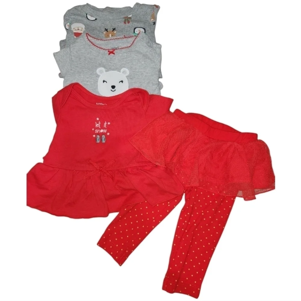 6 Months Carter's Baby Girl Winter / Christmas Bundle